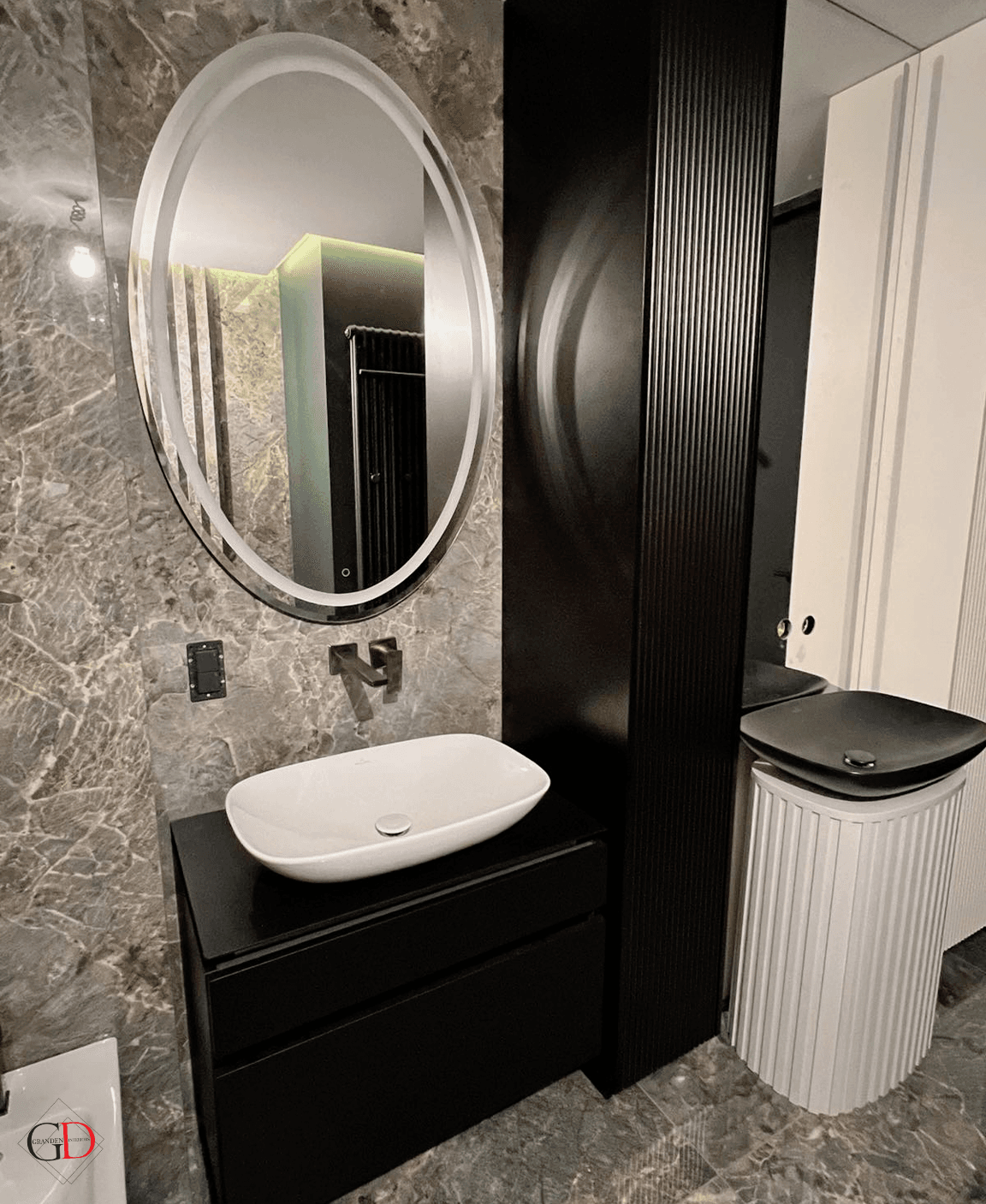 Baie compactă negru mat - imagine principală